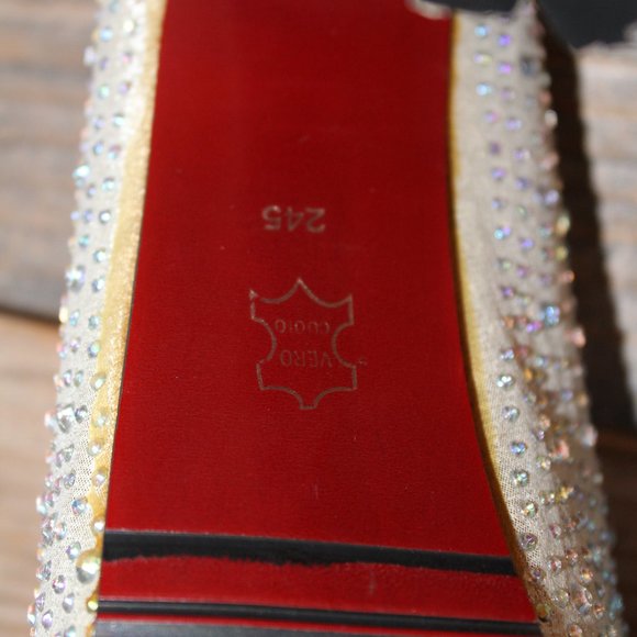 Lola Heel Silver Women's Rhinestone Round Toe Slip-On Pump 245 Korea 7.5 US New - Picture 7 of 9